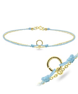 Gold Plated Shiny Rope Anklet ANK-101-GP